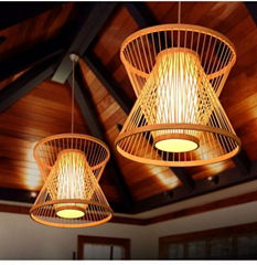 New Style Design Ceiling Light Bamboo Rattan Lamp Shade Multipurpose Decoration 