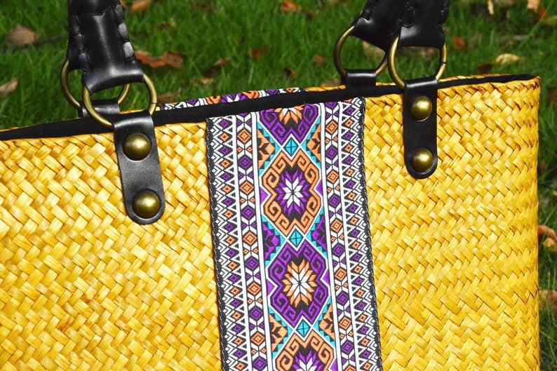 Eco-Friendly Yellow Seagrass Straw Crossbody Handbag 2020 Women Fashion Bag Girl 5