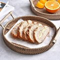 Multipurpose Furniture Handwoven Storage Bamboo Rattan Tray Eco Friendly Materia 2