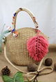 Feminine Handwoven Water Hyacinth Wicker Handbag Girl Fashion Purse Crossbody Fo 3