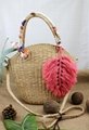 Feminine Handwoven Water Hyacinth Wicker Handbag Girl Fashion Purse Crossbody Fo 4