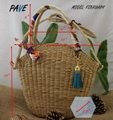 Feminine Handwoven Water Hyacinth Wicker Handbag Girl Fashion Purse Crossbody Fo 5