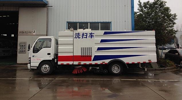 ISU-ZU 8CBM truck mounted vacuum road washing sweeper  2