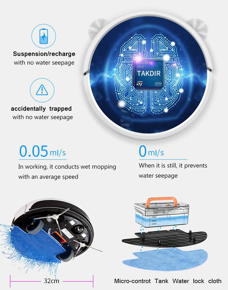 Smart Robot Vacuum Cleaner band Automatic charging Big suction Mopping function 5
