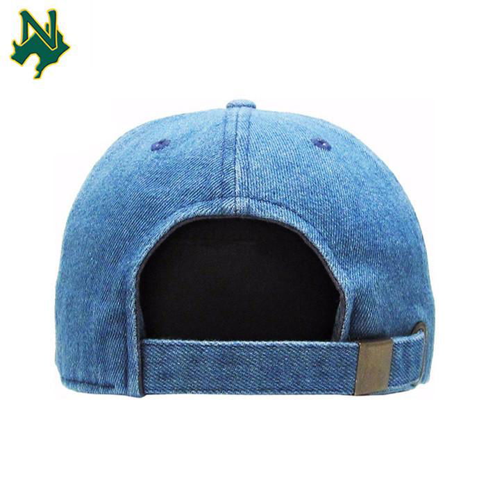 Promotional Price Denim Baseball Cap Custom Embroidery Logo Distressed Dad Hats  2