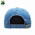 Promotional Price Denim Baseball Cap Custom Embroidery Logo Distressed Dad Hats 