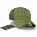 Custom camouflage mesh cap special tactical operator USA flag patch side embroid