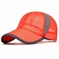 Wholesale solid color mesh baseball caps breathable quick dry trucker hat sun vi