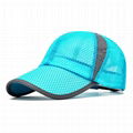 Wholesale solid color mesh baseball caps breathable quick dry trucker hat sun vi