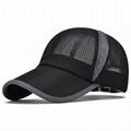 Wholesale solid color mesh baseball caps breathable quick dry trucker hat sun vi