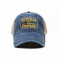 Hot Sale Veterans Trump Hat Distressed Custom Embroidery Trucker Dad Hat