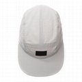 Custom nylon 5 panel hat flat brim lightweight adjustable snap closure sun visor