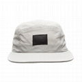 Custom nylon 5 panel hat flat brim lightweight adjustable snap closure sun visor