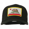 California State Flag Hat Patched Twill Mesh Baseball Cap Custom Logo Dad Hat 