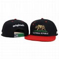 Fashion 5 Panel Caps Parts Flat Embroidery Bear Flat Brim Snapback Hats Sample