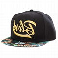 New Caps And Hats Era Caps Flat Camo Brim Gold 3d Embroidery Plain Snapback Hat