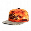 Foldable Trucker Embroidery Logo Leopard Brim Sublimation Printing Snapback Hats