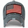 Cool Baseball Hats embroidery USA flag patch long bill men sun visor hat