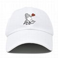 Wholesale Custom Embroidery Prayer Hands Hat Baseball Cap Rose Dad Hats White 