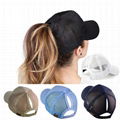 Custom patch ponytail baseball cap plaid quilted truck women sport caps