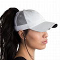 Custom patch ponytail baseball cap plaid quilted truck women sport caps