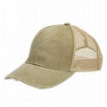 Durable Structured Distressed Trucker Hat Mid-profile Mesh Hat Custom Logo