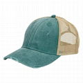 Durable Structured Distressed Trucker Hat Mid-profile Mesh Hat Custom Logo