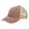 Durable Structured Distressed Trucker Hat Mid-profile Mesh Hat Custom Logo