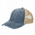 Durable Structured Distressed Trucker Hat Mid-profile Mesh Hat Custom Logo