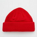 High Quality Red Wool Cable Knit Beanie Hat Custom Winter Hats Fisherman Beanie