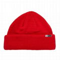 High Quality Red Wool Cable Knit Beanie Hat Custom Winter Hats Fisherman Beanie 7