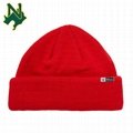 High Quality Red Wool Cable Knit Beanie Hat Custom Winter Hats Fisherman Beanie 1