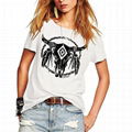 Summer Women T-Shirt Lady Loose Scoop Neck Tops Graphic Printed Cute Juniors Tee