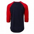 Wholesale Mens Cotton Raglan Tshirt Three Quarters Of Sleeve Slim Fit Tshirt