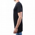 Streetwear Tall Tee Hipster Extra Long Line Men Slim Fit T Shirt 65 Polyester