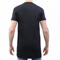 Streetwear Tall Tee Hipster Extra Long Line Men Slim Fit T Shirt 65 Polyester