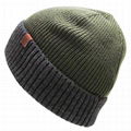 Slouch Olive Green Beanie Hat Warm Winter Fold Outdoor Beanie