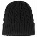 Custom Beanie Hat Winter Warm Beanie Soft Cashmere Like Feel Fold Knit Cap