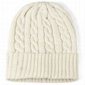 Custom Beanie Hat Winter Warm Beanie Soft Cashmere Like Feel Fold Knit Cap