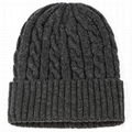 Custom Beanie Hat Winter Warm Beanie Soft Cashmere Like Feel Fold Knit Cap