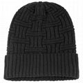 Custom Beanie Hat Winter Warm Beanie Soft Cashmere Like Feel Fold Knit Cap