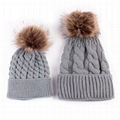 Wholesale pompom hat running beanie hats baby boy girls wool Knitted hat