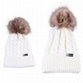 Wholesale pompom hat running beanie hats baby boy girls wool Knitted hat
