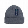 100% premium merino wool beanie winter hat mens bonnet fold up beanie hat