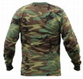 Wholesale Camo long sleeve t shirts camo classic crew neck camouflage tee tops 