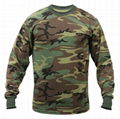 Wholesale Camo long sleeve t shirts camo classic crew neck camouflage tee tops 