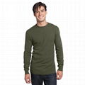 Trendy camouflage men t shirt camo long sleeve olive green blank military shirt