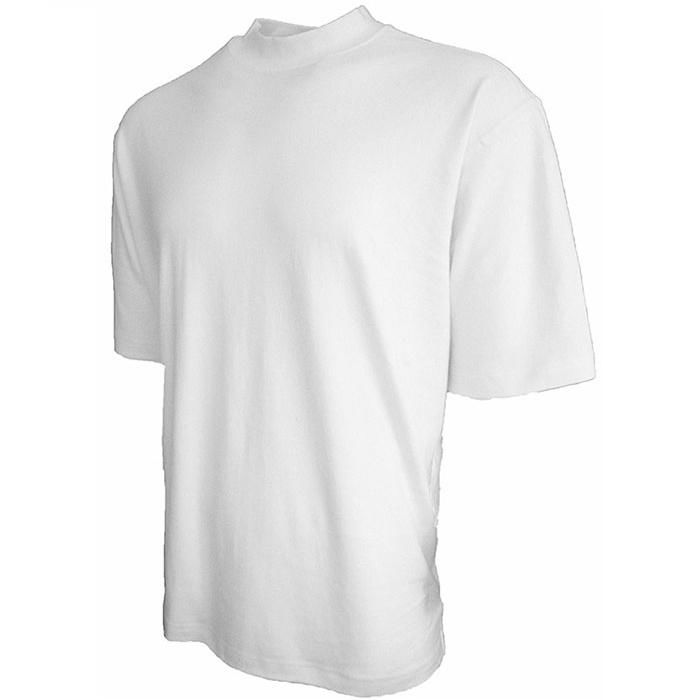 Download 100% cotton turtleneck white t shirt plain tee shirts mock ...