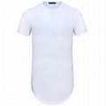 Custom Curved Hem T shirt Offer Drop Shipping Scallop T Shirt With Side Zipper