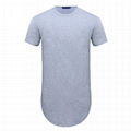 Custom Curved Hem T shirt Offer Drop Shipping Scallop T Shirt With Side Zipper